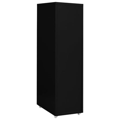 vidaXL Mobile File Cabinet Black 28x41x109 cm Metal