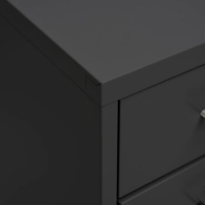vidaXL Mobile File Cabinet | Anthracite | Metal | Medium | Rollable