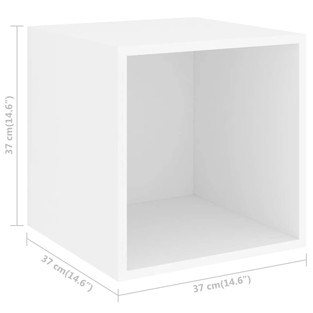 vidaXL 5 Piece TV Cabinet Set White Engineered Wood