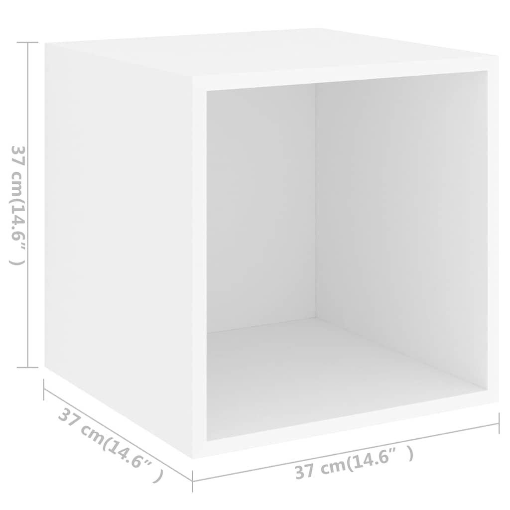 vidaXL 5 Piece TV Cabinet Set White Engineered Wood