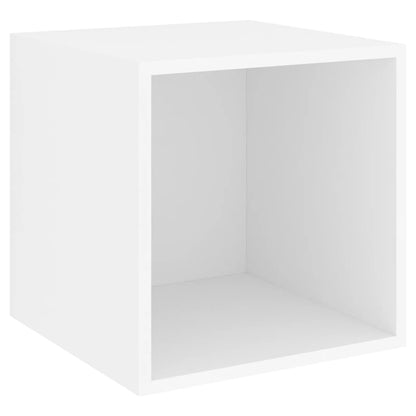 vidaXL 4 Piece TV Cabinet Set White Engineered Wood