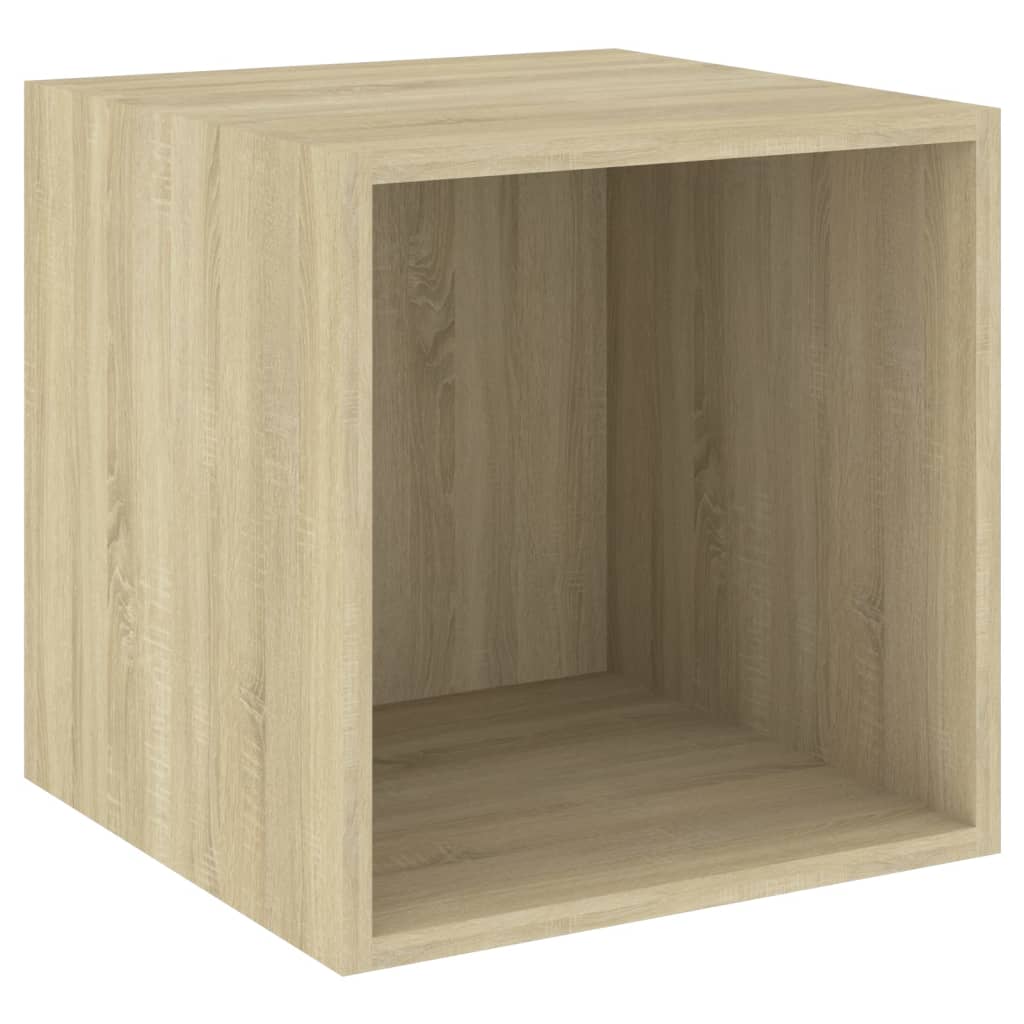 vidaXL 4 Piece TV Cabinet Set Sonoma Oak Engineered Wood