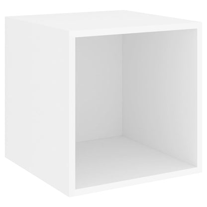 vidaXL 4 Piece TV Cabinet Set White Engineered Wood