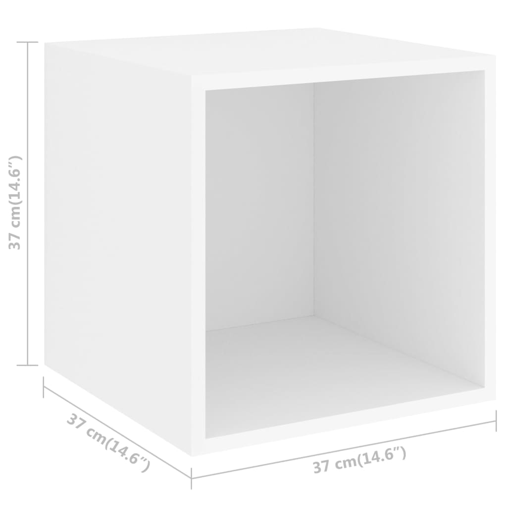 vidaXL 4 Piece TV Cabinet Set White Engineered Wood