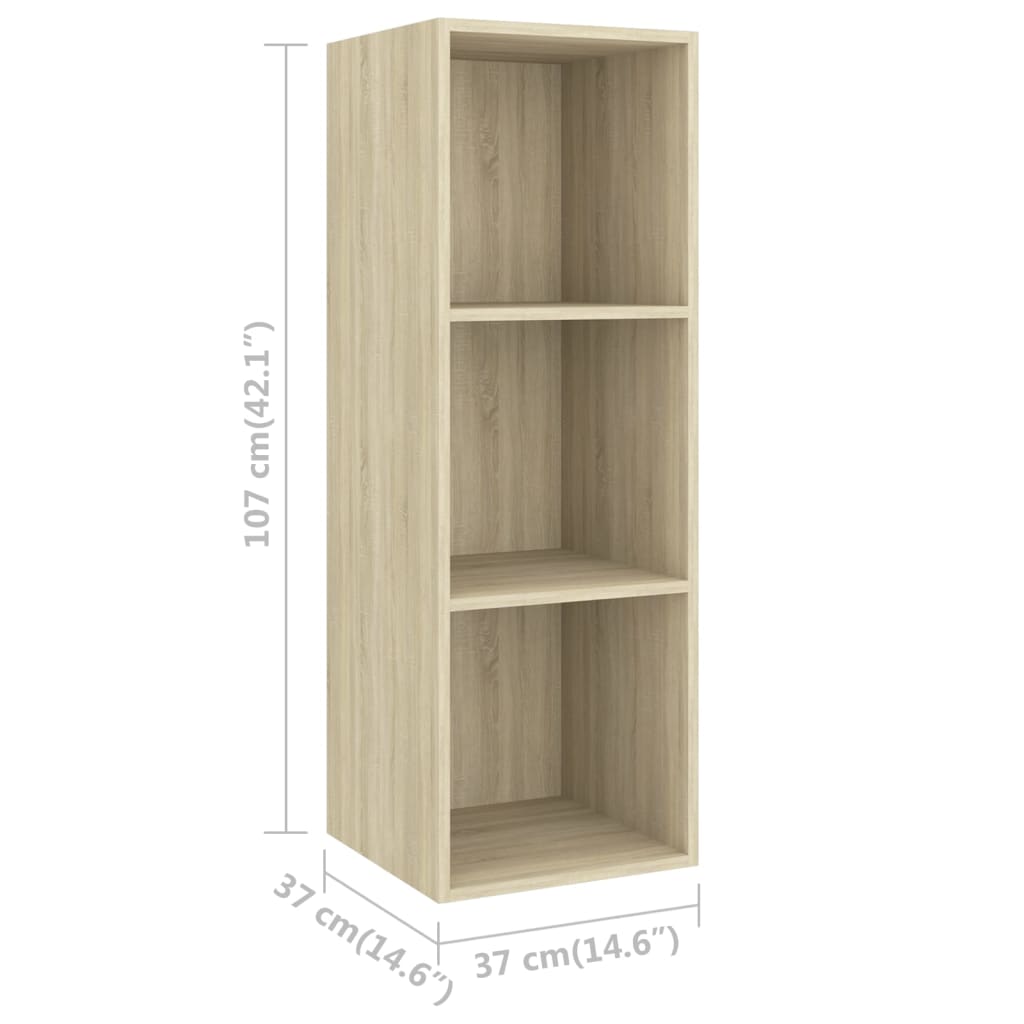 vidaXL 4 Piece TV Cabinet Set Sonoma Oak Engineered Wood
