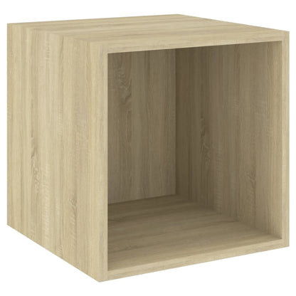 vidaXL 2 Piece TV Cabinet Set Sonoma Oak Engineered Wood