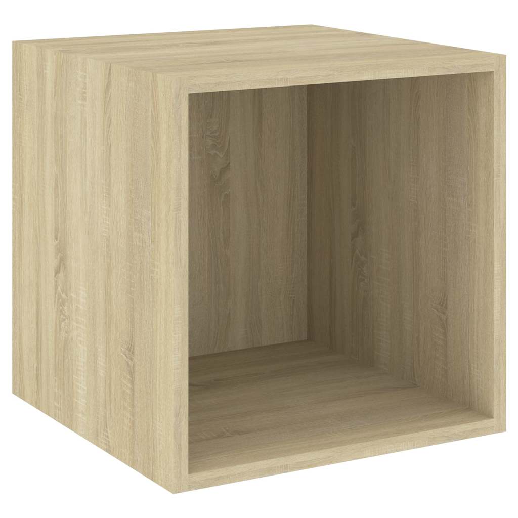 vidaXL 2 Piece TV Cabinet Set Sonoma Oak Engineered Wood