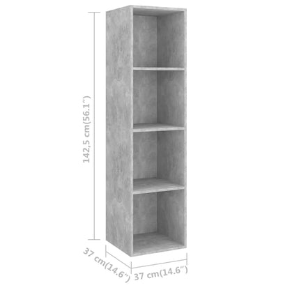 vidaXL 4 Piece TV Cabinet Set Concrete Grey Engineered Wood