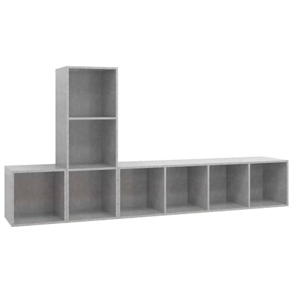 vidaXL TV Cabinet Set | Concrete Grey | Engineered Wood | TV Cabinet Set