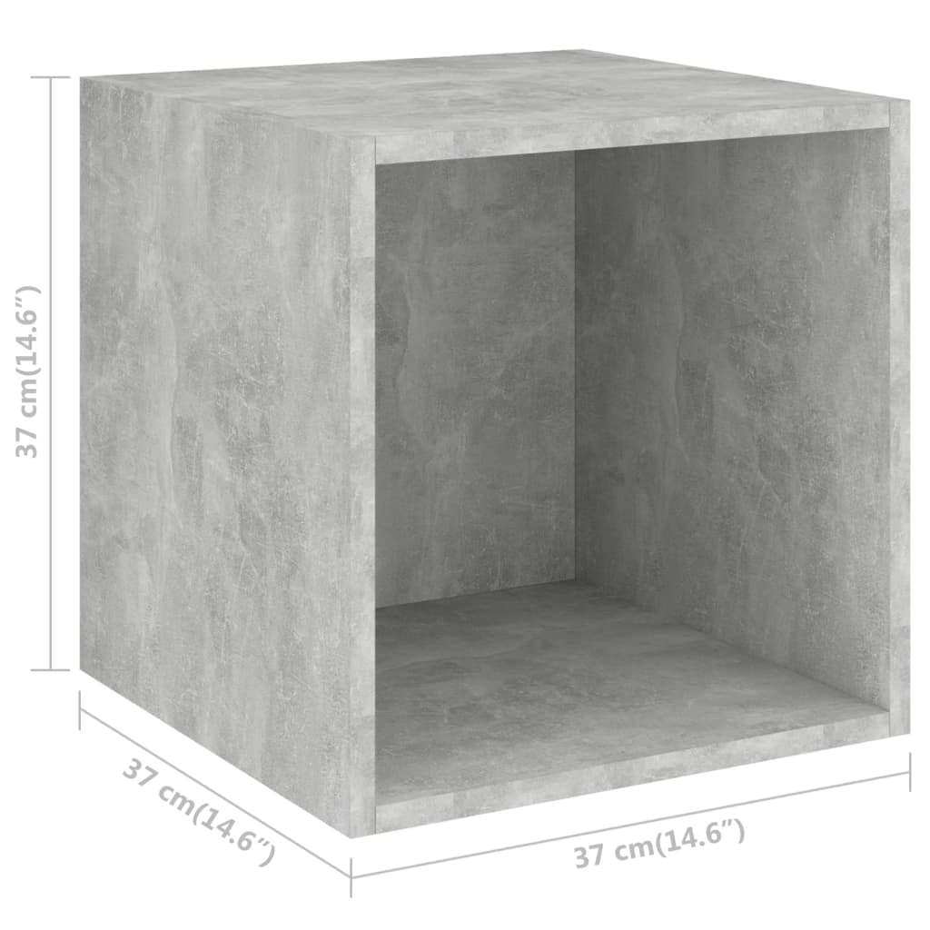 vidaXL TV Cabinet Set | Concrete Grey | Engineered Wood | TV Cabinet Set