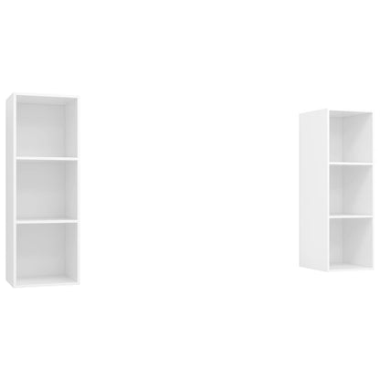 vidaXL Wall-mounted TV Cabinets 2 pcs White Engineered Wood