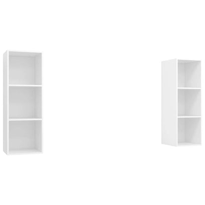 vidaXL 2 Piece Wall-mounted TV Cabinet Set White Engineered Wood