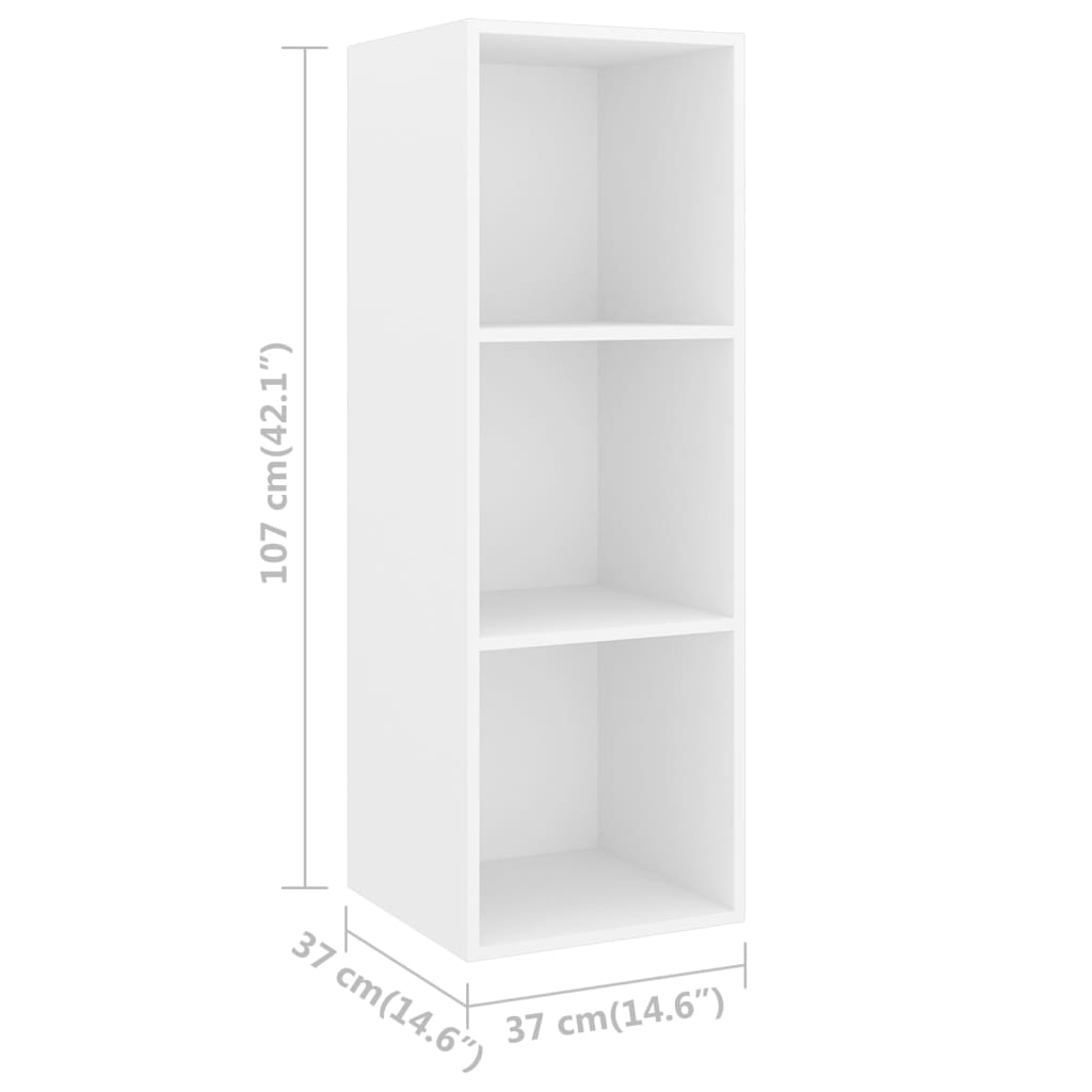 vidaXL Wall-mounted TV Cabinets 2 pcs White Engineered Wood