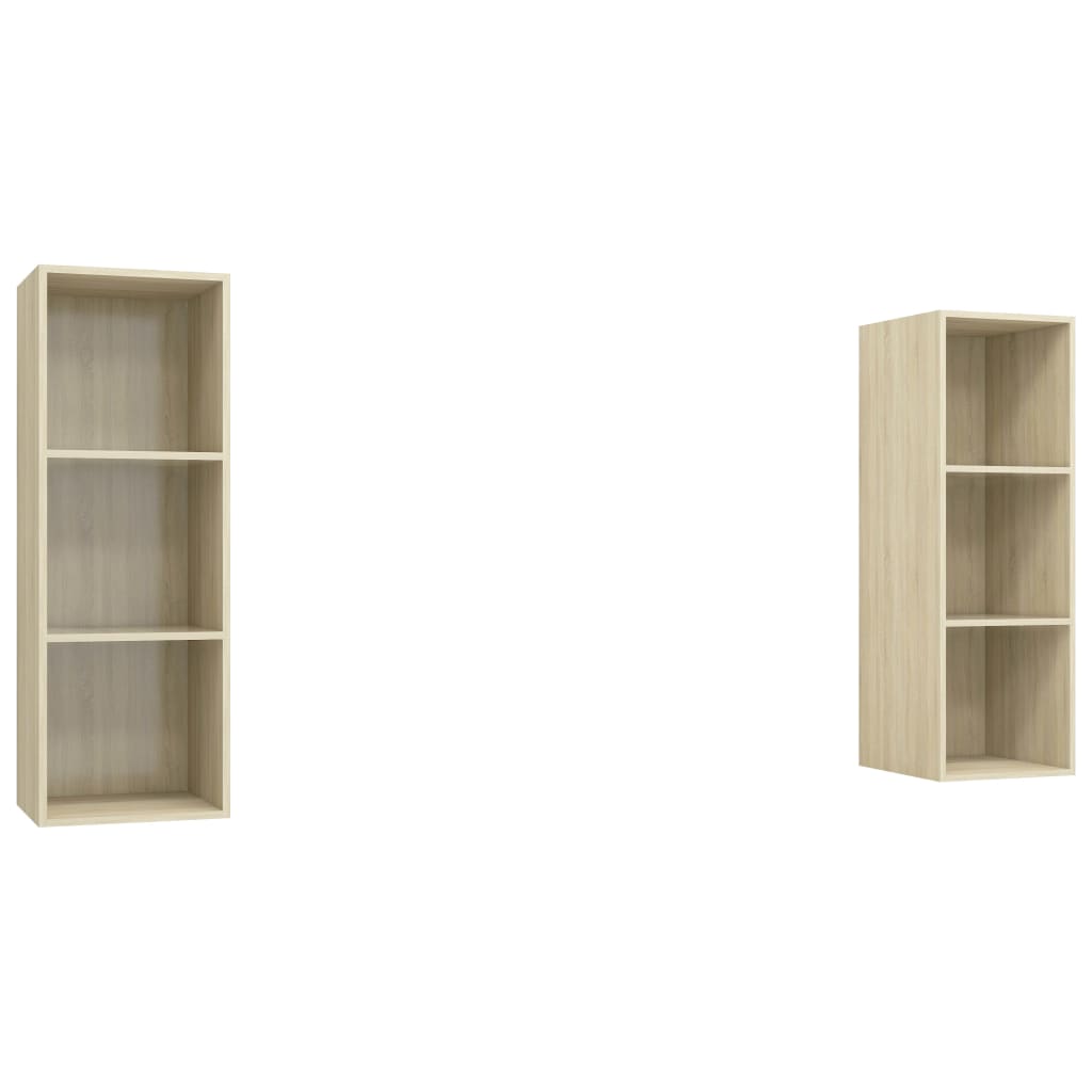 vidaXL Wall-mounted TV Cabinets 2 pcs Sonoma Oak Engineered Wood