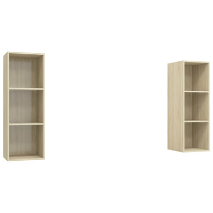 vidaXL Wall-mounted TV Cabinets 2 pcs Sonoma Oak Engineered Wood