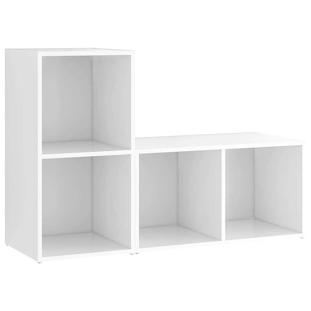 vidaXL 2 Piece TV Cabinet Set White 72x35x36,5 cm Engineered Wood