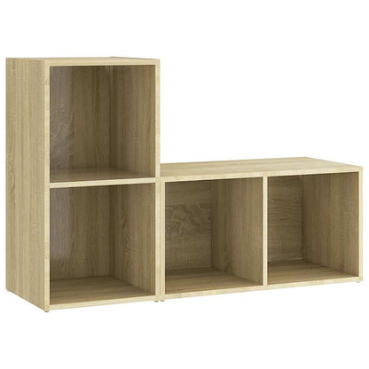 vidaXL 2 Piece TV Cabinet Set Sonoma Oak 72x35x36,5 cm Engineered Wood