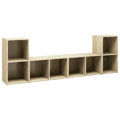 vidaXL 4 Piece TV Cabinet Set Sonoma Oak 72x35x36,5 cm Engineered Wood