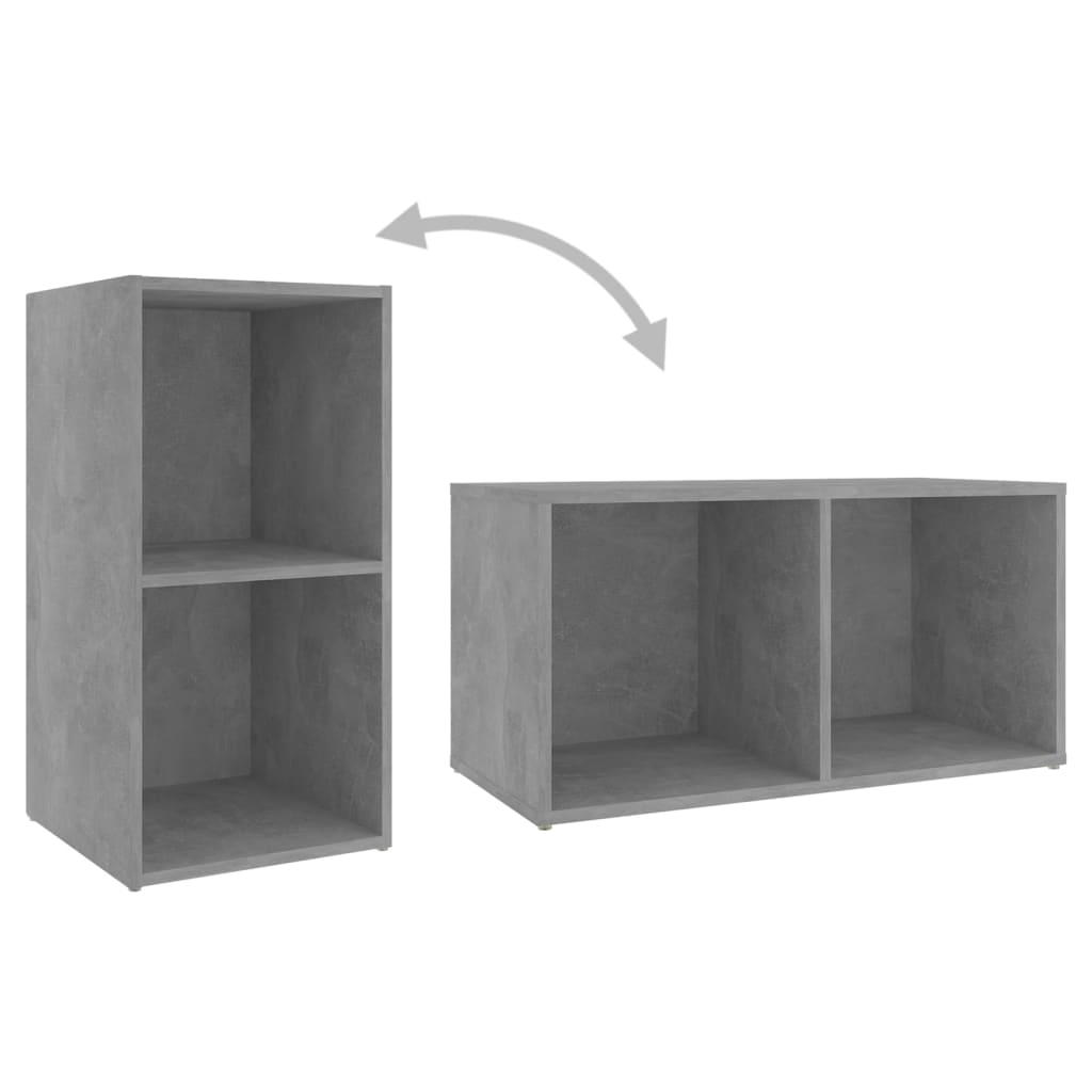 vidaXL TV Cabinets 4 pcs Concrete Grey 72x35x36.5 cm Engineered Wood