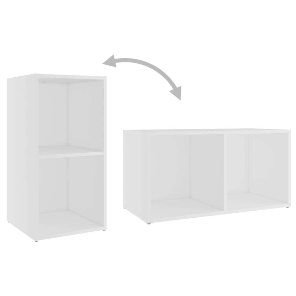 vidaXL 3 Piece TV Cabinet Set White Engineered Wood