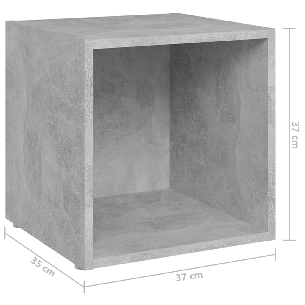 vidaXL 6 Piece TV Cabinet Set Concrete Grey Engineered Wood