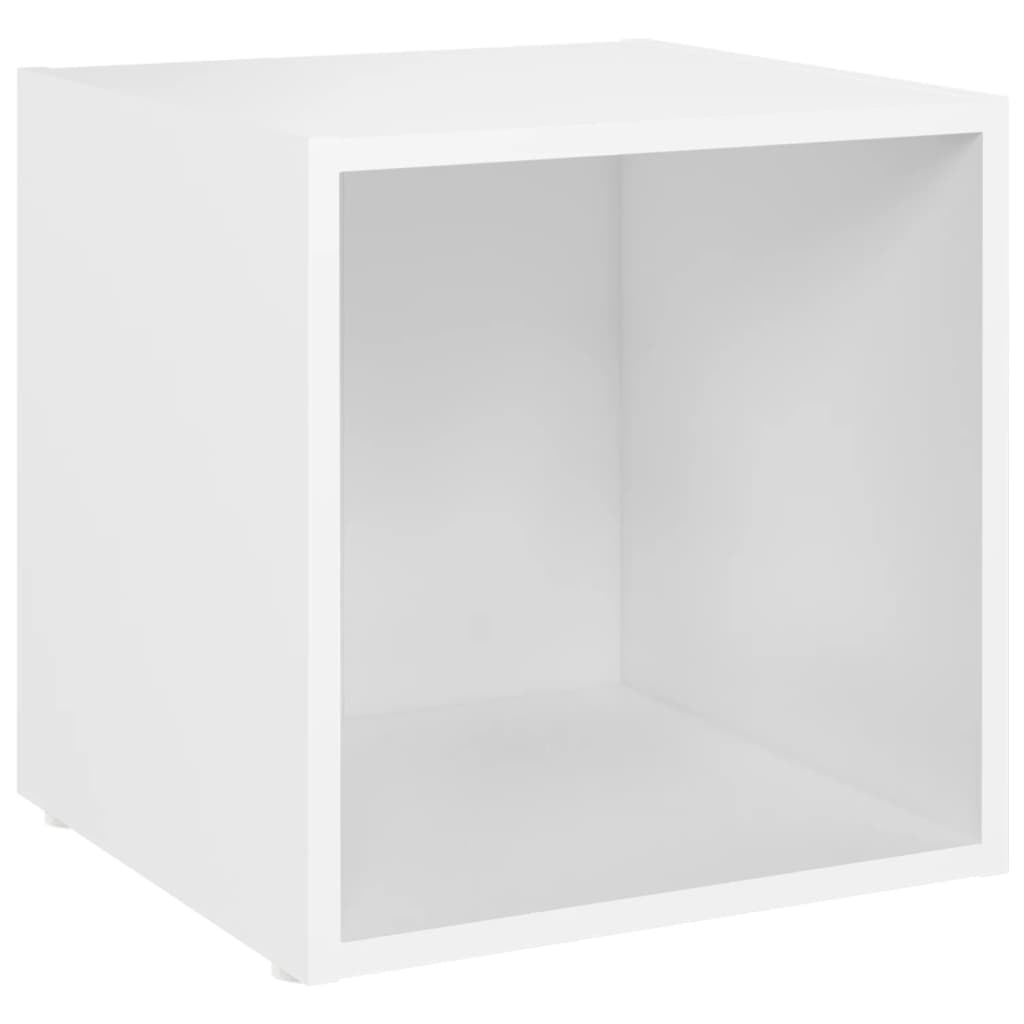 vidaXL 3 Piece TV Cabinet Set White Engineered Wood