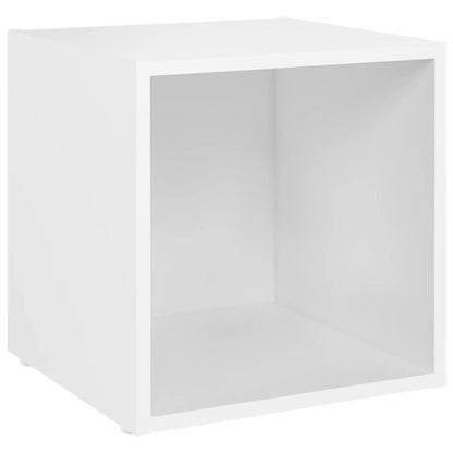 vidaXL 3 Piece TV Cabinet Set White Engineered Wood