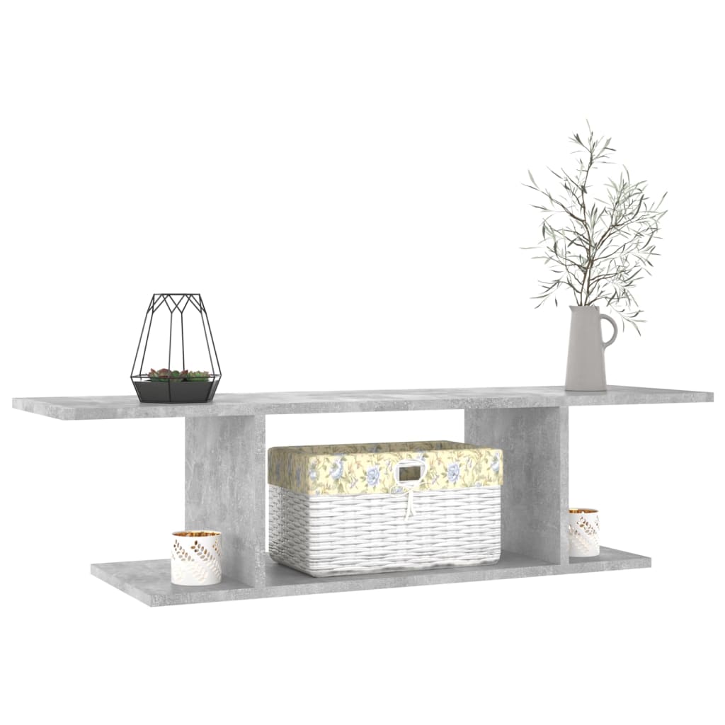vidaXL Wall Mounted TV Cabinet Concrete Grey 103x30x26.5 cm