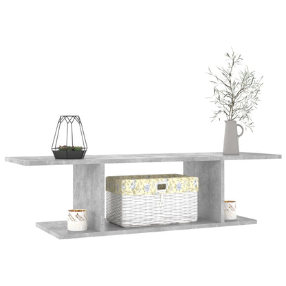 vidaXL Wall Mounted TV Cabinet Concrete Grey 103x30x26.5 cm