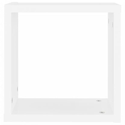 vidaXL Wall Cube Shelves 2 pcs White 30x15x30 cm