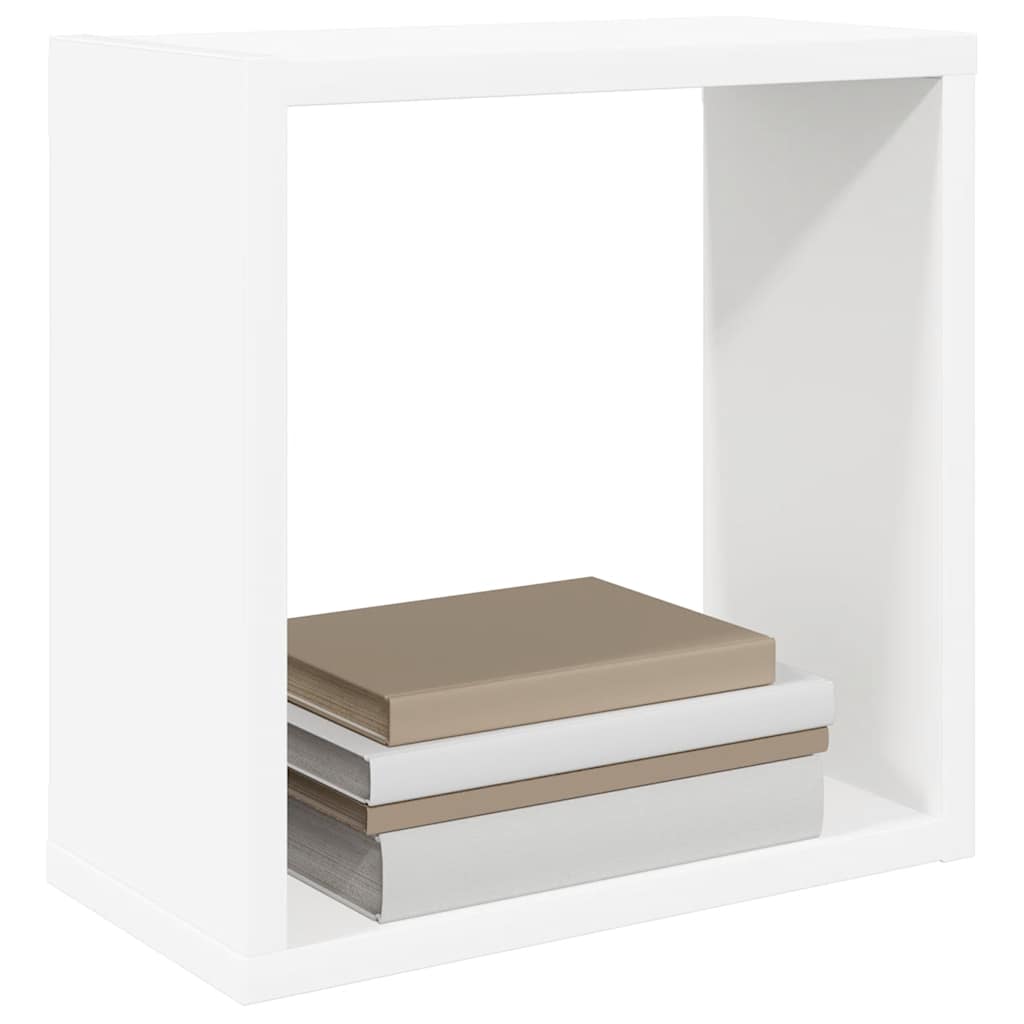 vidaXL Wall Cube Shelves 4 pcs White 30x15x30 cm