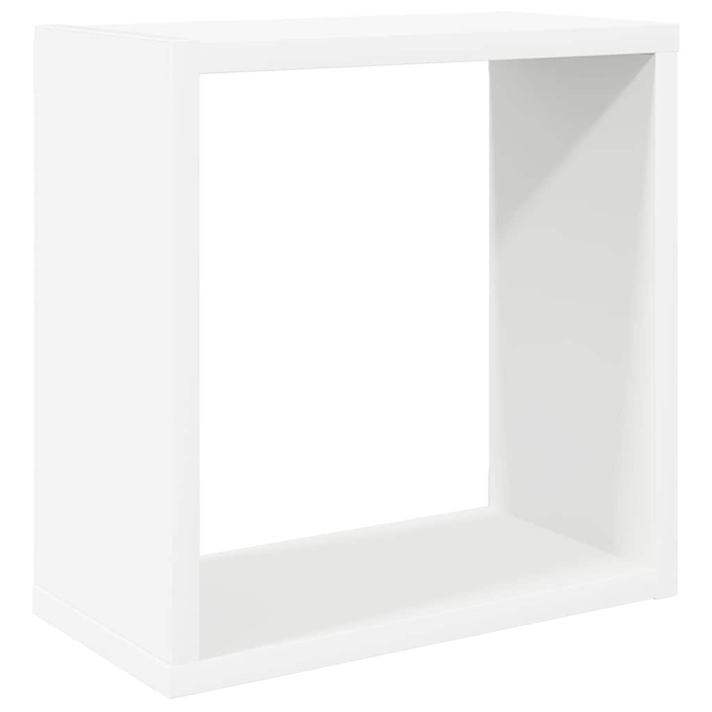 vidaXL Wall Cube Shelves 4 pcs White 30x15x30 cm