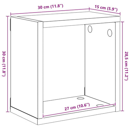 vidaXL Wall Cube Shelves 4 pcs White 30x15x30 cm