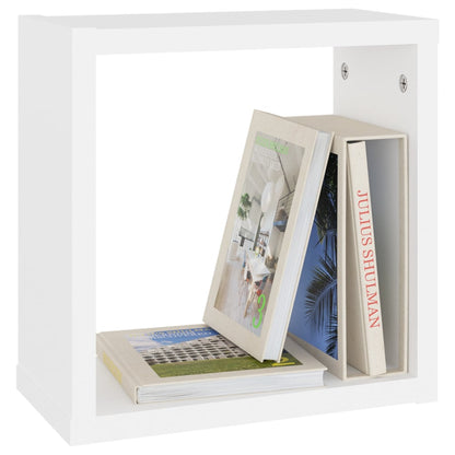 vidaXL Cube Shelf | Set of 6 | White | Engineered wood | 30x15x30 cm per cube