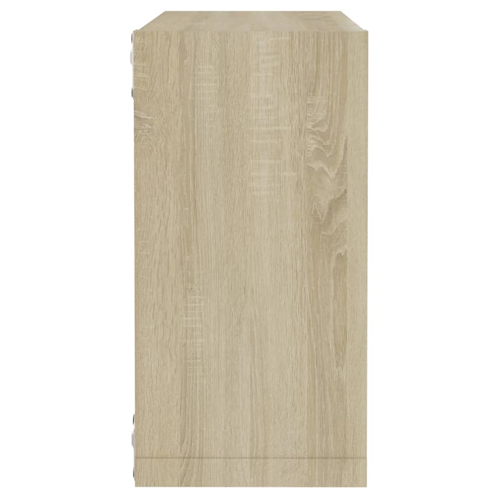 vidaXL Cube Shelf | Set of 4 | Sonoma oak | Engineered wood | Medium