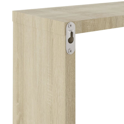 vidaXL Cube Shelf | Set of 4 | Sonoma oak | Engineered wood | Medium