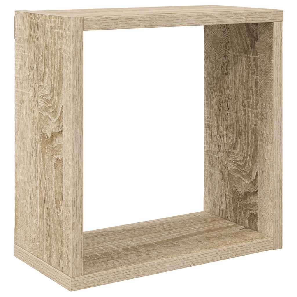 vidaXL Wall Cube Shelves 6 pcs Sonoma Oak 30x15x30 cm