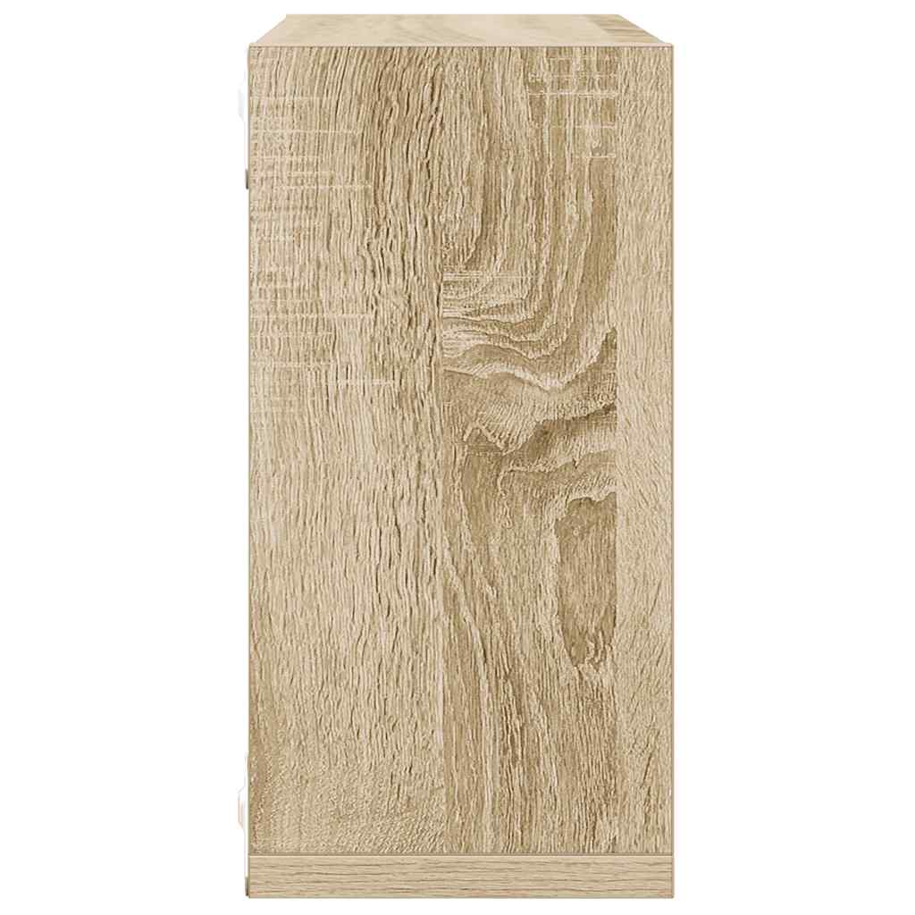 vidaXL Wall Cube Shelves 6 pcs Sonoma Oak 30x15x30 cm