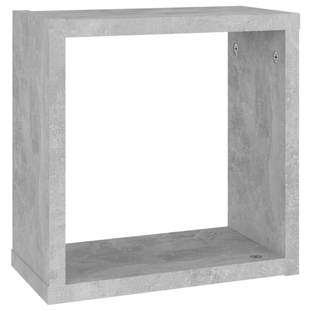 vidaXL Cube Shelf |  Set of 4 | Concrete grey | Engineered wood