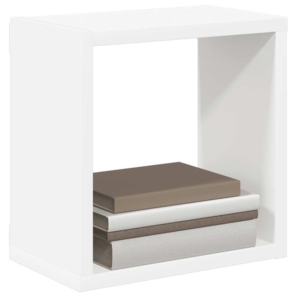 vidaXL Wall Cube Shelves 2 pcs White 26x15x26 cm