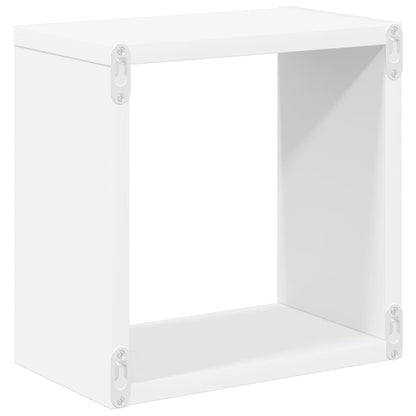 vidaXL Wall Cube Shelves 2 pcs White 26x15x26 cm