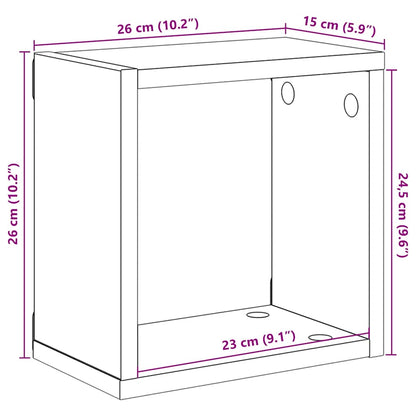 vidaXL Wall Cube Shelves 6 pcs White 26x15x26 cm