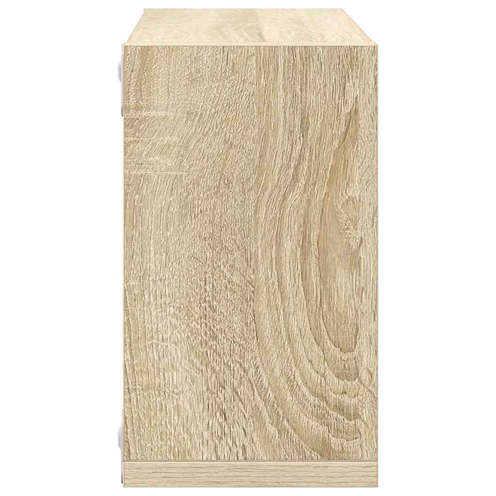 vidaXL Wall Cube Shelves 2 pcs Sonoma Oak 26x15x26 cm