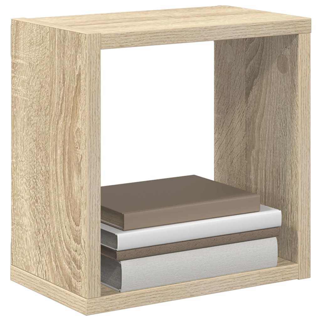 vidaXL Wall Cube Shelves 4 pcs Sonoma Oak 26x15x26 cm