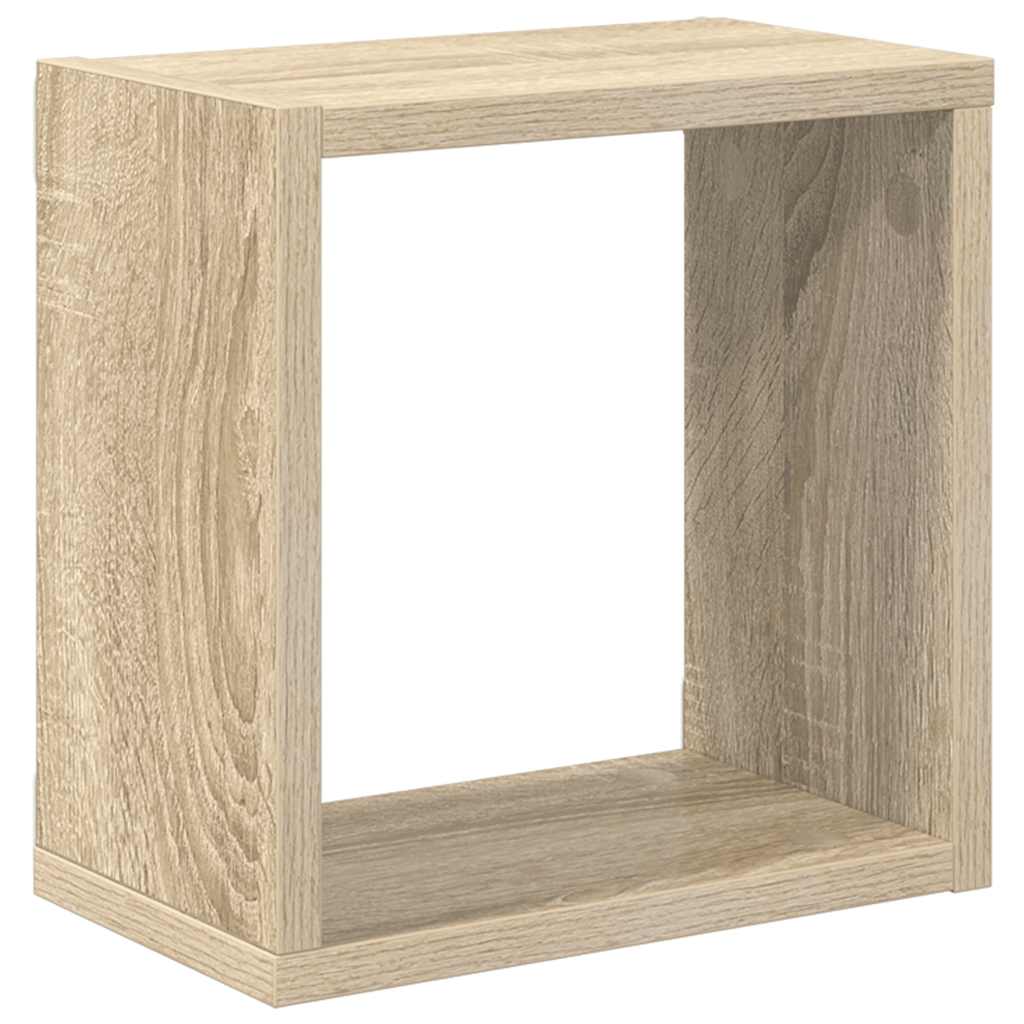 vidaXL Wall Cube Shelves 4 pcs Sonoma Oak 26x15x26 cm
