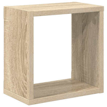 vidaXL Wall Cube Shelves 4 pcs Sonoma Oak 26x15x26 cm