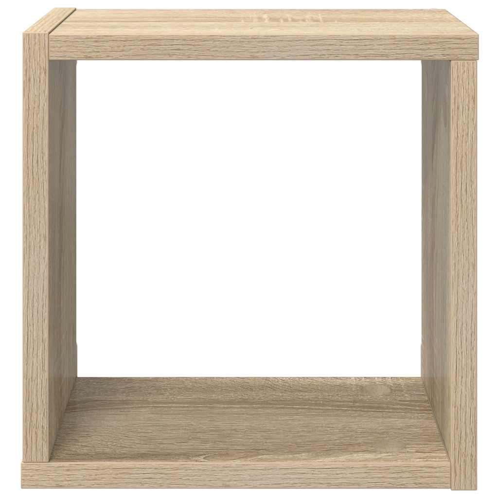 vidaXL Wall Cube Shelves 4 pcs Sonoma Oak 26x15x26 cm