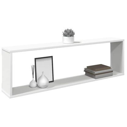 vidaXL Wall Cube Shelf 4 pcs White 100x15x30 cm Engineered Wood