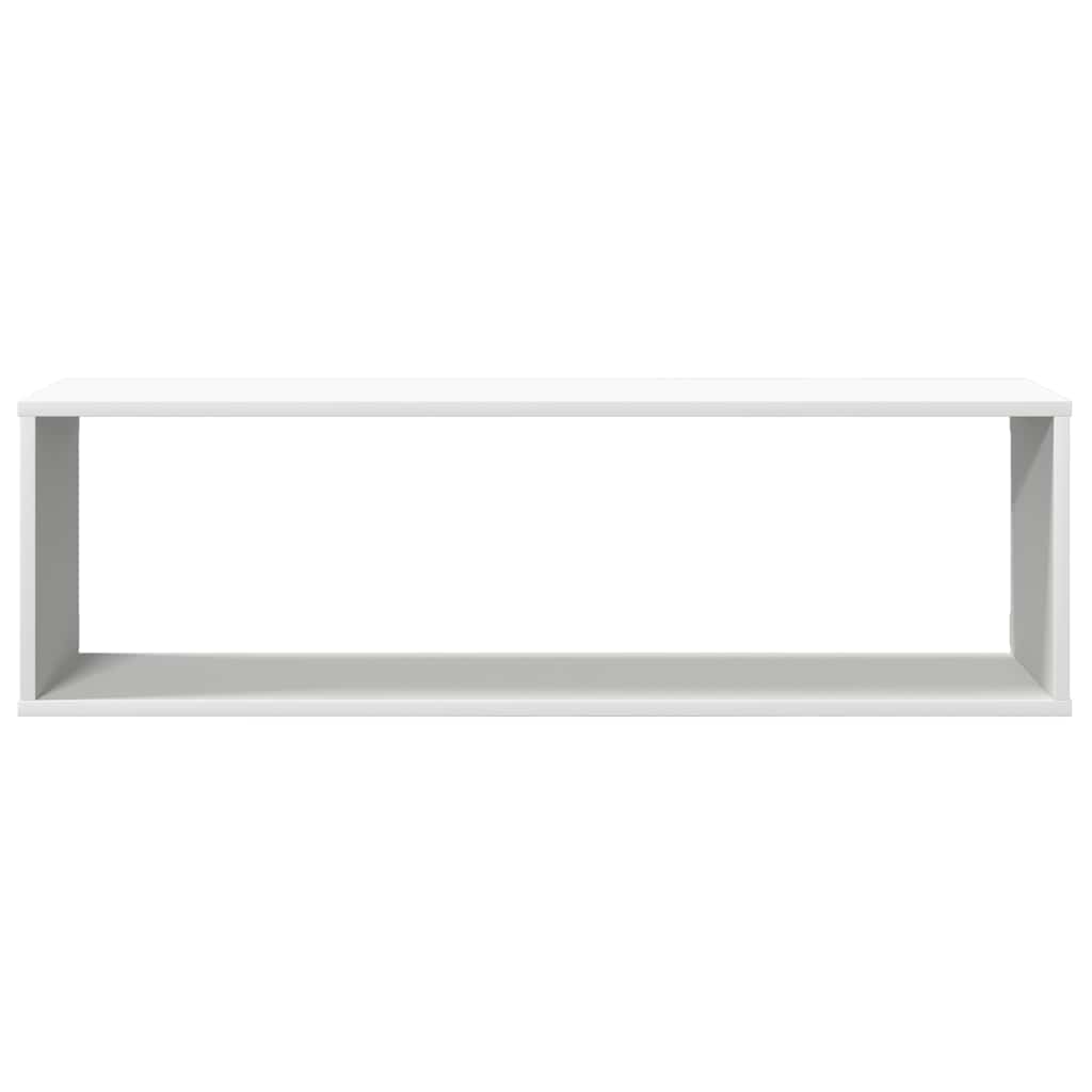 vidaXL Wall Cube Shelf 4 pcs White 100x15x30 cm Engineered Wood