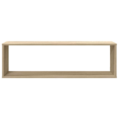 vidaXL Wall Cube Shelf 2 pcs Sonoma Oak 100x15x30 cm Engineered Wood